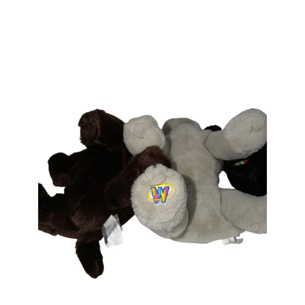 Ganz Webkinz Dog Plush Lot of 4 Chocolate Black Yellow Lab Beagle Stuffed Animal